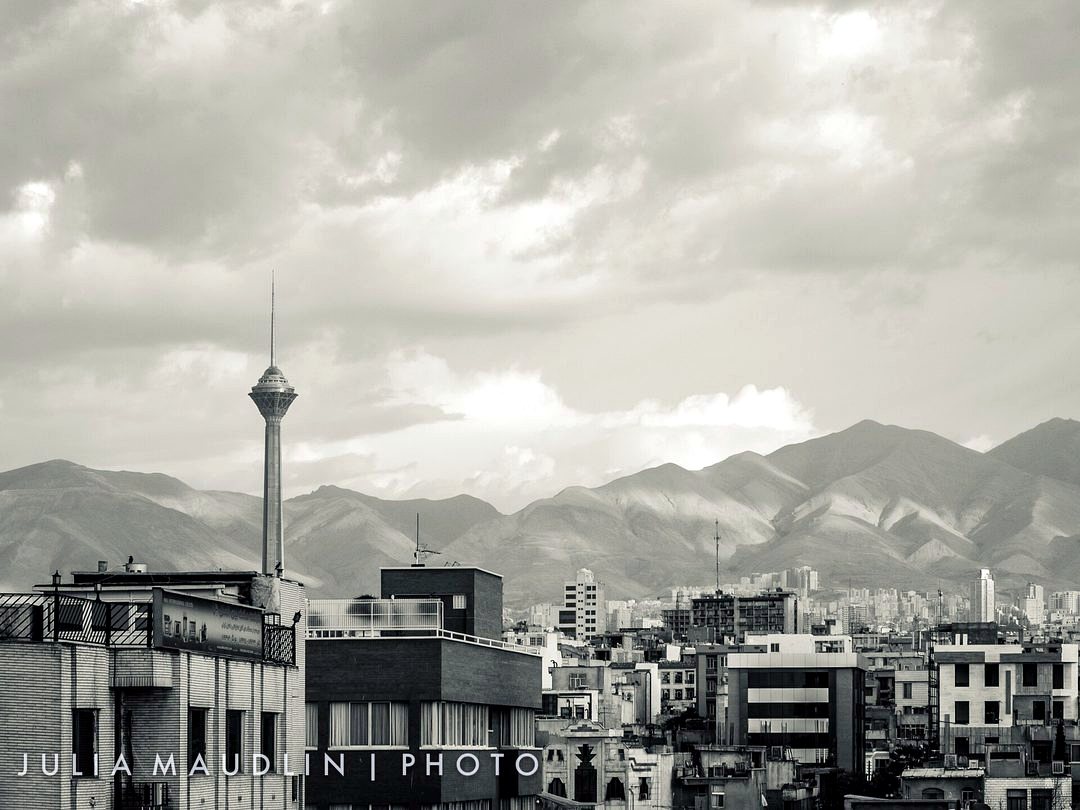 Tehran Skyline, Milad Tower and Alborz Mountains, Iran (10059004754).jpg